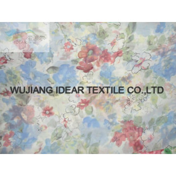 Polyester Printed Satin Fabric for Lady Dress customize-made